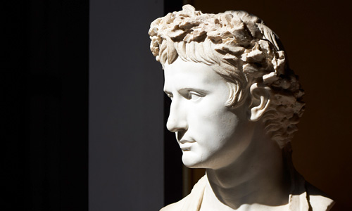 Picture: Portrait bust of Emperor Augustus, detail